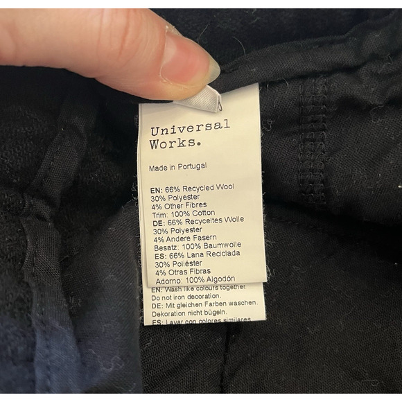 Universal Works Pleated Track Pant Wool Mens 36x30 Academia Sustainable Elastic - Picture 10 of 16